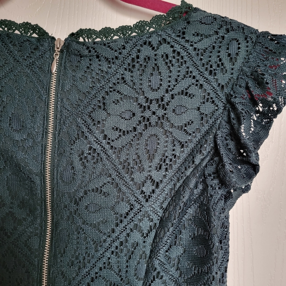 Dark Emerald Mini Dress - Picture 5 of 6